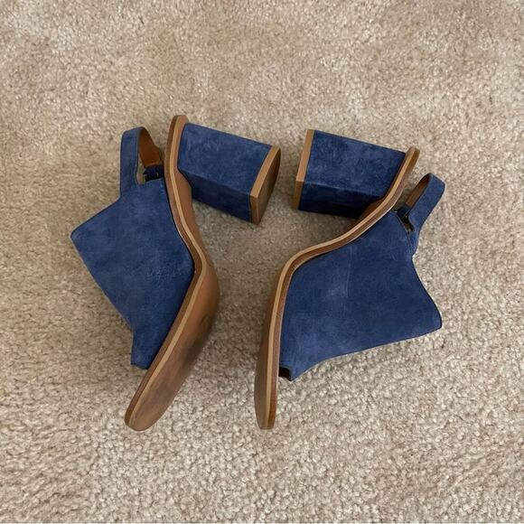 See by Chloe Blue Suede Embroidered Floral Sandals - Picture 6 of 9